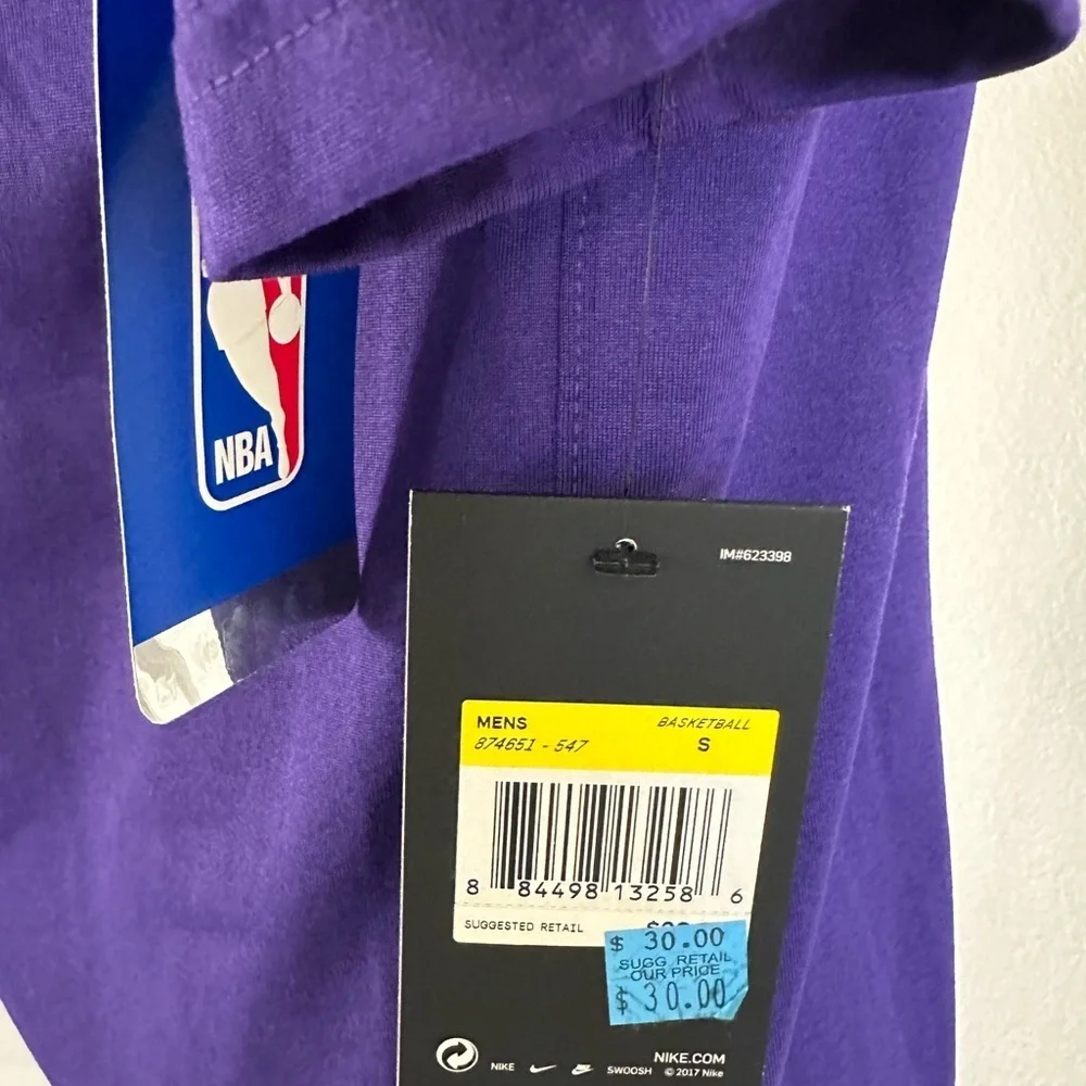 NWT Nike Purple NBA LAKERS Basketball Tee